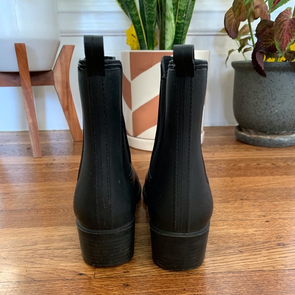 Jeffrey Campbell black rubber Chelsea rain boots 7 - Picture 4 of 4